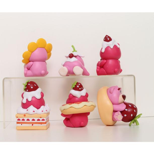 (台灣發貨超便宜 )盒裝草莓熊公仔一套6隻  公仔 擺件  娃娃機 批發 零售  公仔-細節圖2