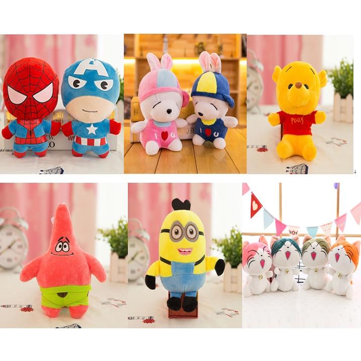 (台灣現貨發貨)6吋娃娃 娃娃機批發 送禮 吊飾 工廠第一手批發 夜市批發 市集 送禮 超便宜 小小兵 英雄 超人-細節圖3