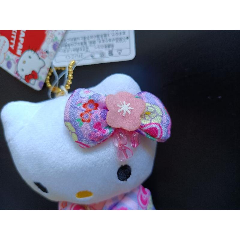 Hello kitty  浴衣  娃娃  絨毛 玩偶 吊飾  愛心珠子-細節圖4