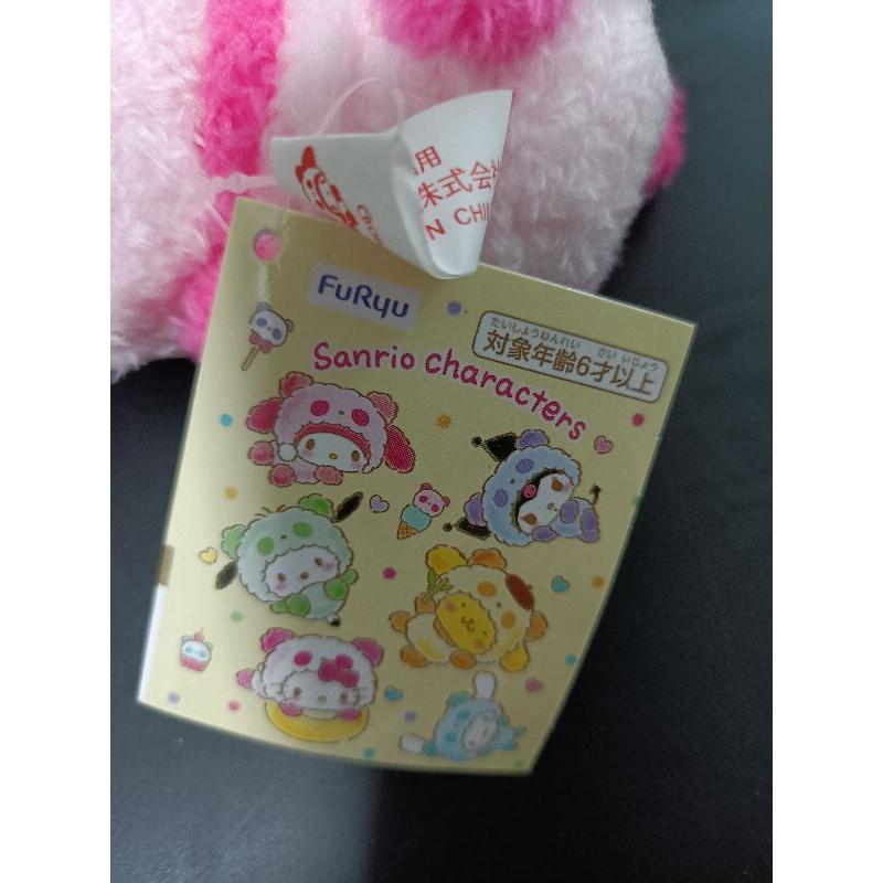 Hello kitty  熊貓 娃娃  絨毛 玩偶 吊飾  粉紅-細節圖5