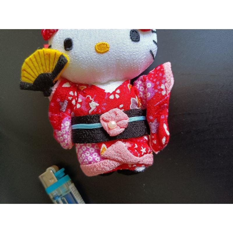 Hello Kitty  葉朗彩々 和服 櫻花 木屐玩偶 娃娃  絨毛 吊飾-細節圖3