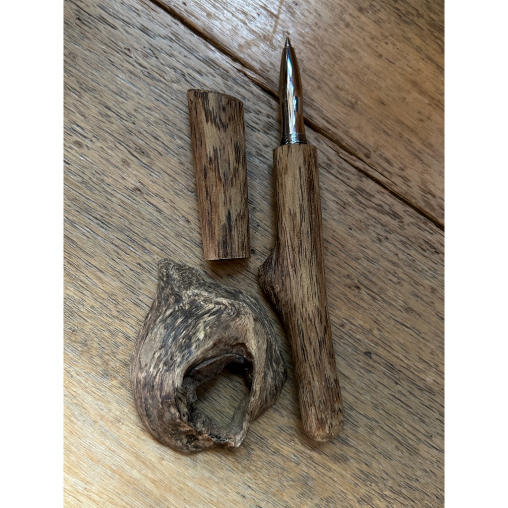 沉香木客製化鋼珠筆-細節圖4