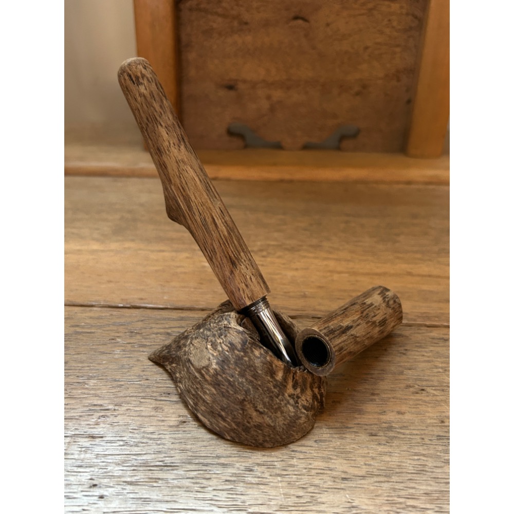 沉香木客製化鋼珠筆-細節圖5