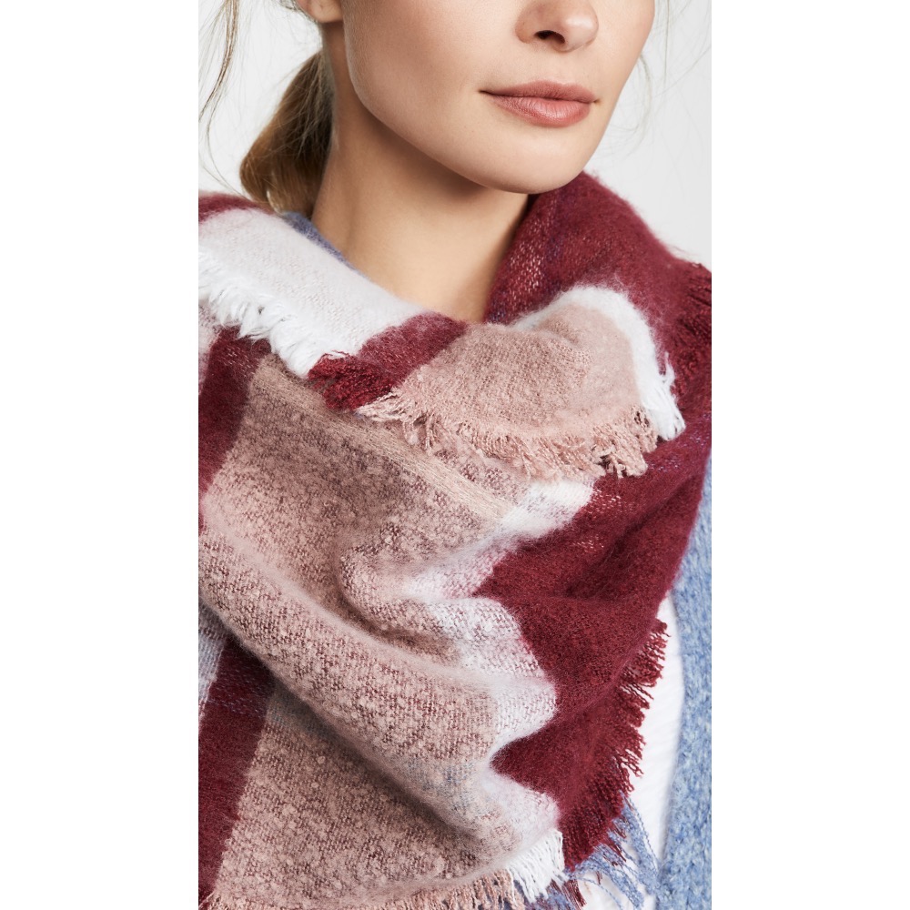 美翻了!她的時尚!莓果色!絕版女孩! I 頂級精品手洗圍巾披肩~ONLY ONE!-細節圖4