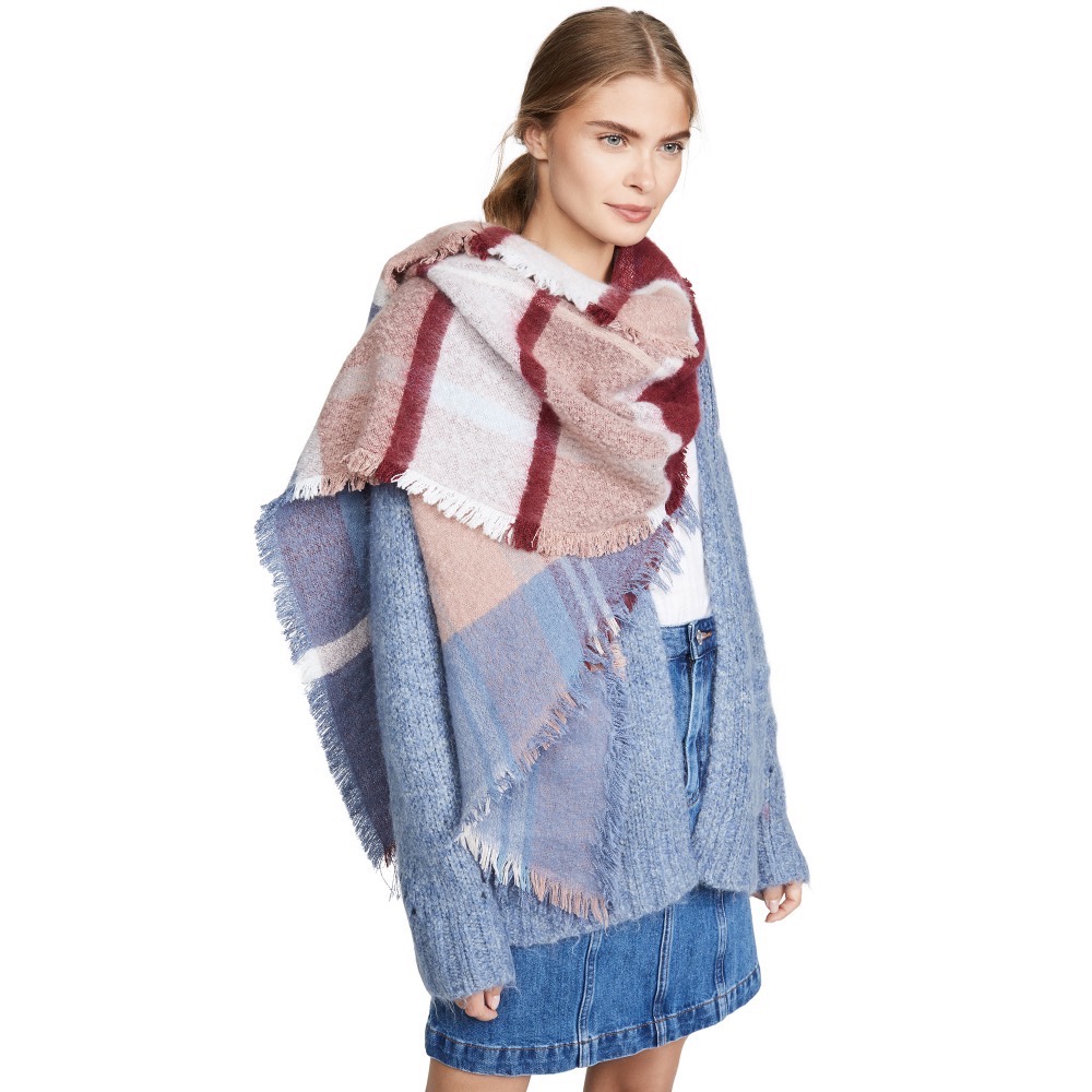 美翻了!她的時尚!莓果色!絕版女孩! I 頂級精品手洗圍巾披肩~ONLY ONE!-細節圖5