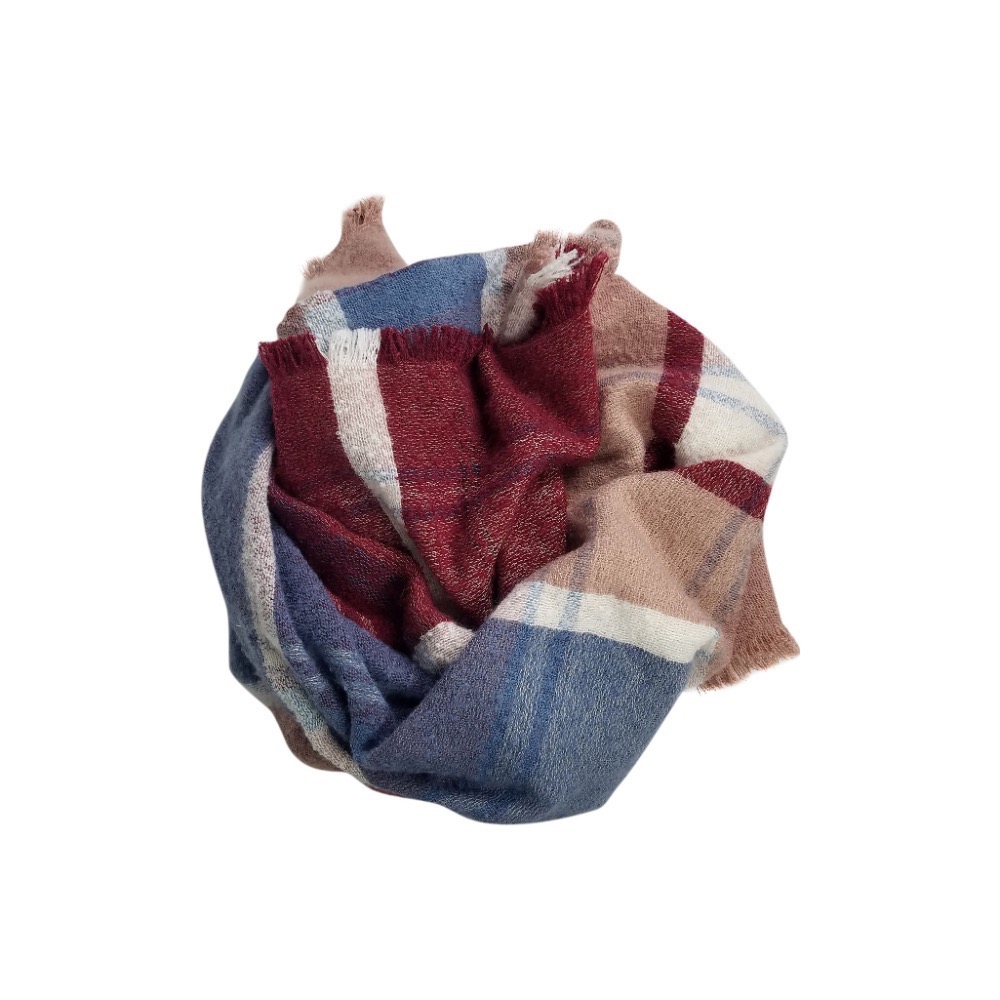 美翻了!她的時尚!莓果色!絕版女孩! I 頂級精品手洗圍巾披肩~ONLY ONE!-細節圖6