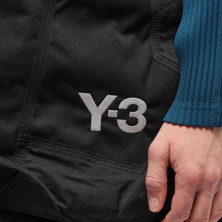 Y-3！Y3！珍稀優雅限定！全球限購限量~頂級精品黑色紋繡刺繡幾何托特包、側背包、斜背包、肩背包~收藏款！-細節圖6