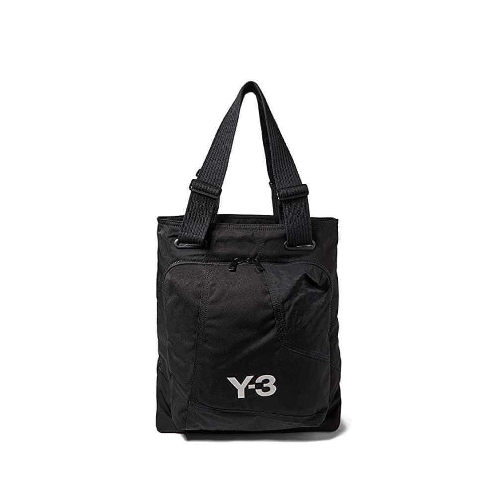 Y-3！Y3！珍稀優雅限定！全球限購限量~頂級精品黑色紋繡刺繡幾何托特包、側背包、斜背包、肩背包~收藏款！-細節圖7