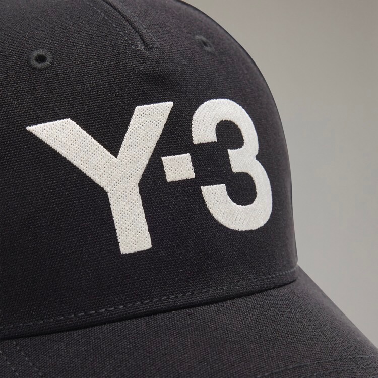 Y-3！Y3！限定大作！強作之帽！優雅奢華~頂級刺繡紋繡永續優雅精品黑色棒球帽、鴨舌帽-細節圖3