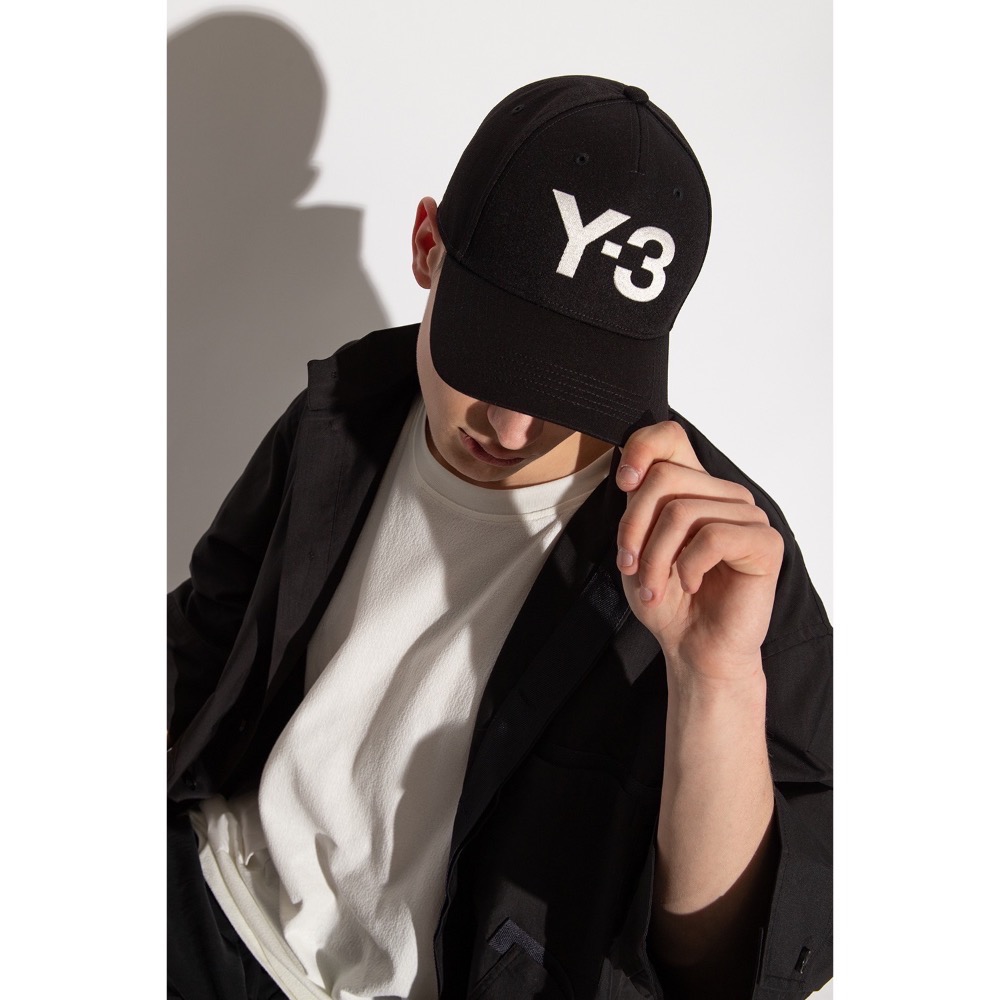 Y-3！Y3！限定大作！強作之帽！優雅奢華~頂級刺繡紋繡永續優雅精品黑色棒球帽、鴨舌帽-細節圖6