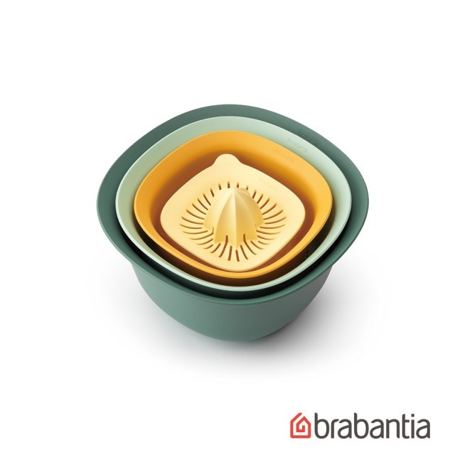 【荷蘭 Brabantia】 粉彩 - 橙綠調理盆 - 四件組-細節圖3