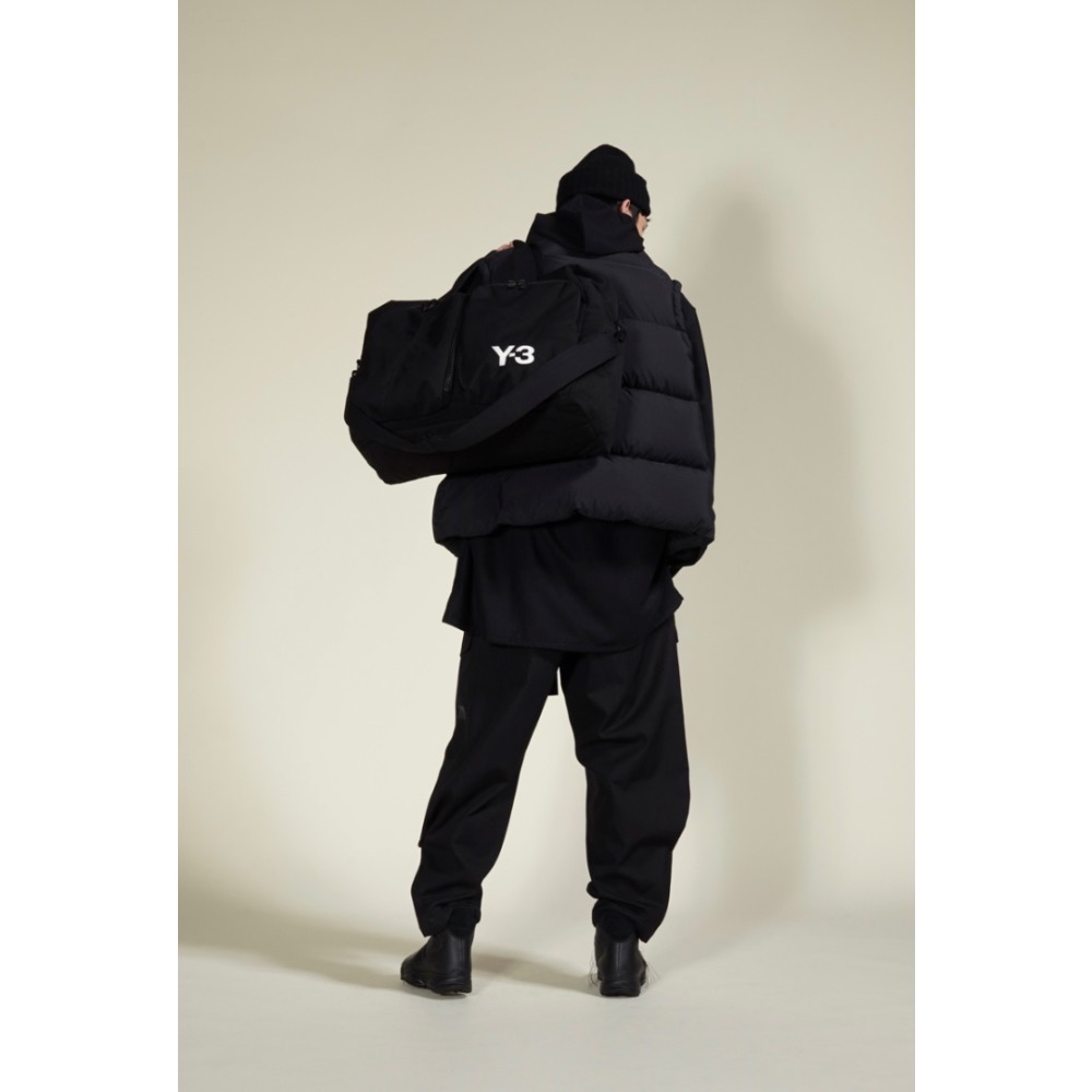 Y-3！Y3！頂級絕版藝術精品~週末版繡紋極限版!多用途黑色旅行袋、行李箱、側背包、手提包、筆電包、出差包、洽公包-細節圖4