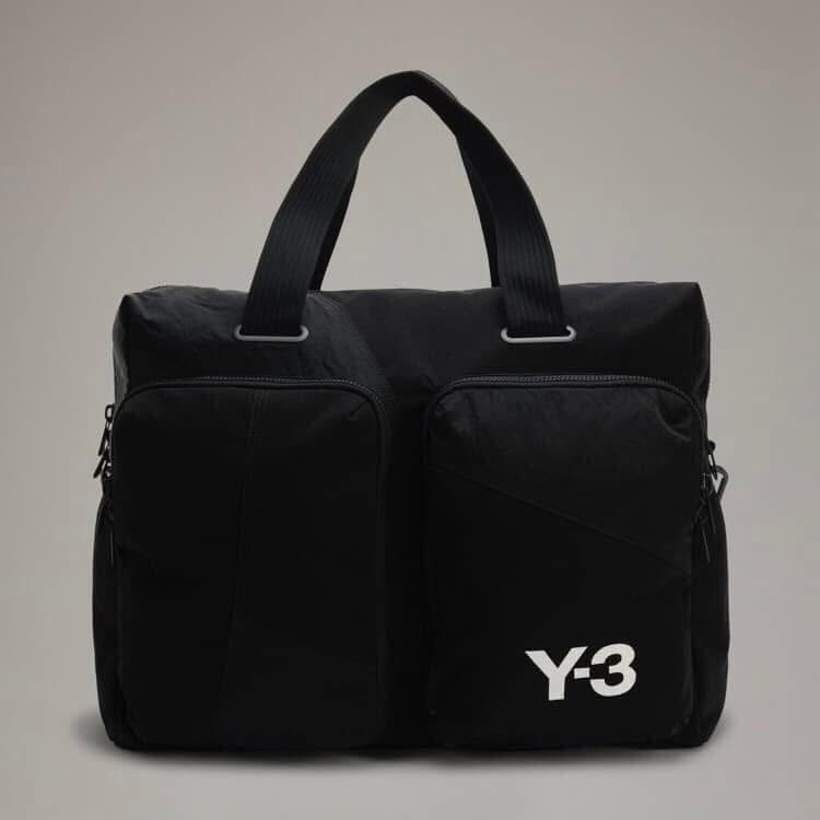 Y-3！Y3！頂級絕版藝術精品~週末版繡紋極限版!多用途黑色旅行袋、行李箱、側背包、手提包、筆電包、出差包、洽公包-細節圖8