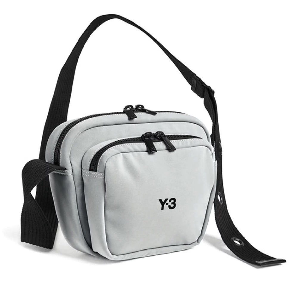 Y-3！Y3~絕版品🌟全球限定！頂級奢華側背包！精品技術實力添加~淺灰色冰感涼感側斜背包、肩背包！-細節圖5