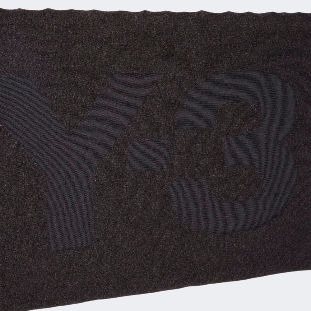 Y-3！Y3！極稀有！絕版🌟奢暖頂級精品！比利時製造~歐陸優雅凝聚~黑色手洗刺繡羊毛圍巾披肩~-細節圖10