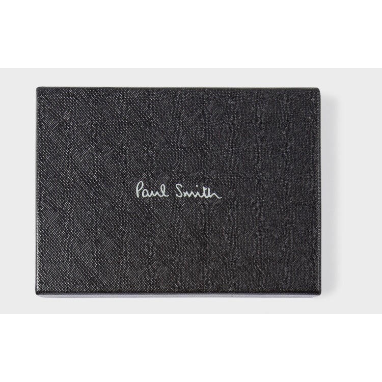 絕美絕版🌟Paul Smith 義大利製~頂級精品！小牛皮！古典墨水藍色~中短夾皮夾錢包信用卡夾、名片夾~-細節圖9