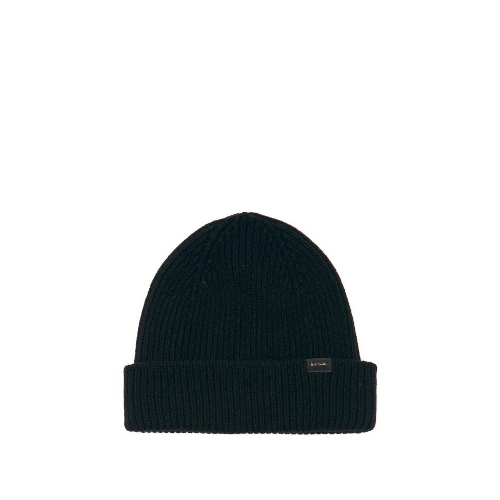 絕版 ! 美翻了🌟英國製造 ! Paul Smith 頂級精品喀什米爾黑色純羊毛毛帽~稀有手洗毛線帽針織帽 !-細節圖7