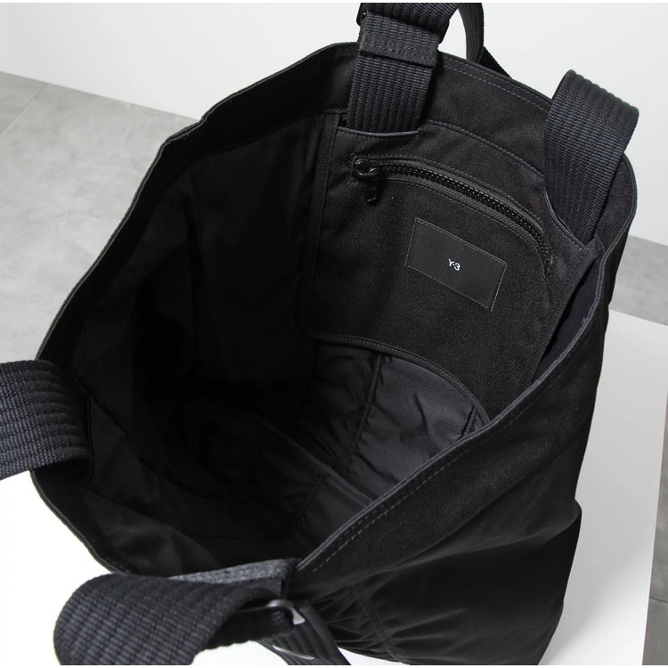 Y-3！Y3~星賞大作🌟珍稀優雅限定！全球限購限量~頂級精品黑色紋繡刺繡幾何托特包、側背包、斜背包、肩背包~收藏款！-細節圖3