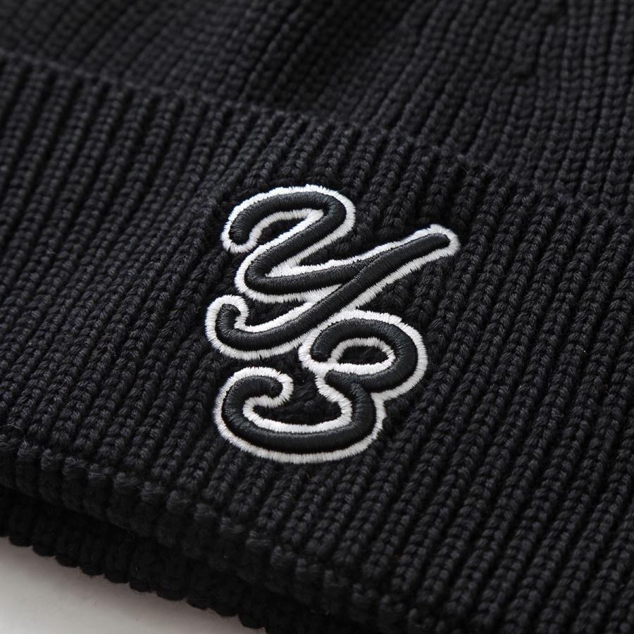 Y-3！Y3 💛 絕版精品~藝術師草寫標緻!柔美溫暖黑色~羊毛帽、毛線帽、針織帽 🖤-細節圖3