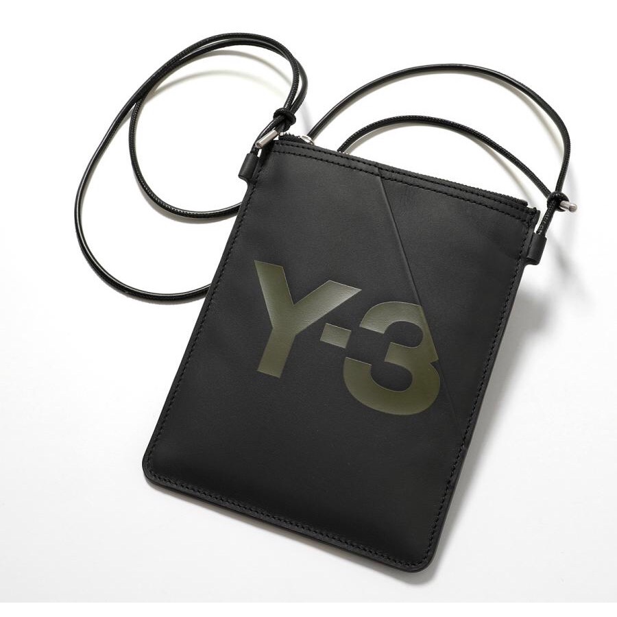 Y-3！Y3！全球限定！低配額！超限定！橄欖綠色、軍綠色💚全真牛皮～頂級側背包、斜背包、頸掛包、旅行袋、手機包、相機包、-細節圖3