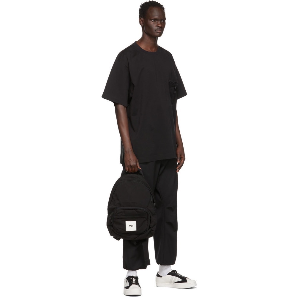 Y-3！Y3！絕版🌟鎂光燈焦點！全球限定！精品科技古典優雅黑色後背包~-細節圖10