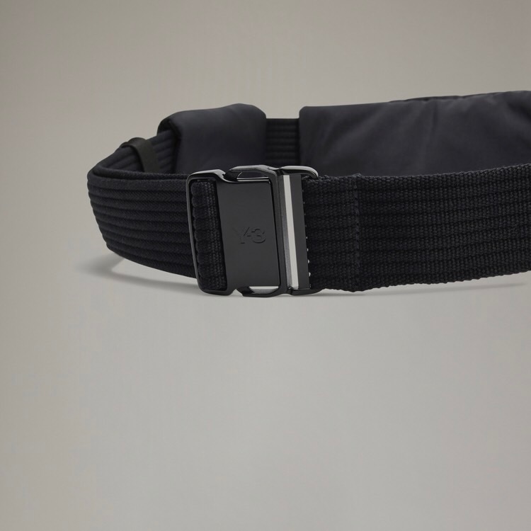 Y-3！Y3！絕版🌟全球限量~高階魅影黑色極限繡紋精品發財包、無双技術包技術實力增添🌟腰包、側背包、斜背包、肩背包-細節圖4