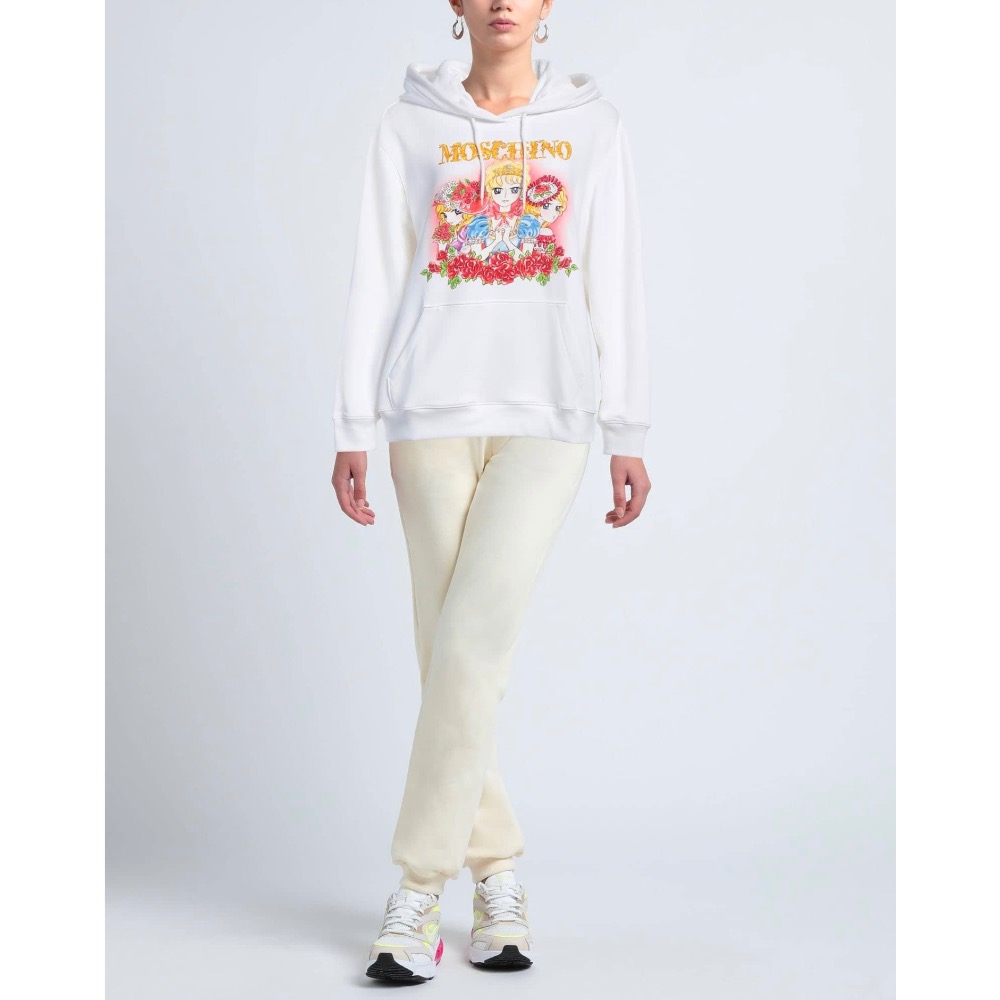 夢幻逸品!MOSCHINO🐻凡爾賽玫瑰🌹瑪麗皇后！本宮！傳奇精品!美翻了!白色長袖、連帽T恤、連帽T！-細節圖9