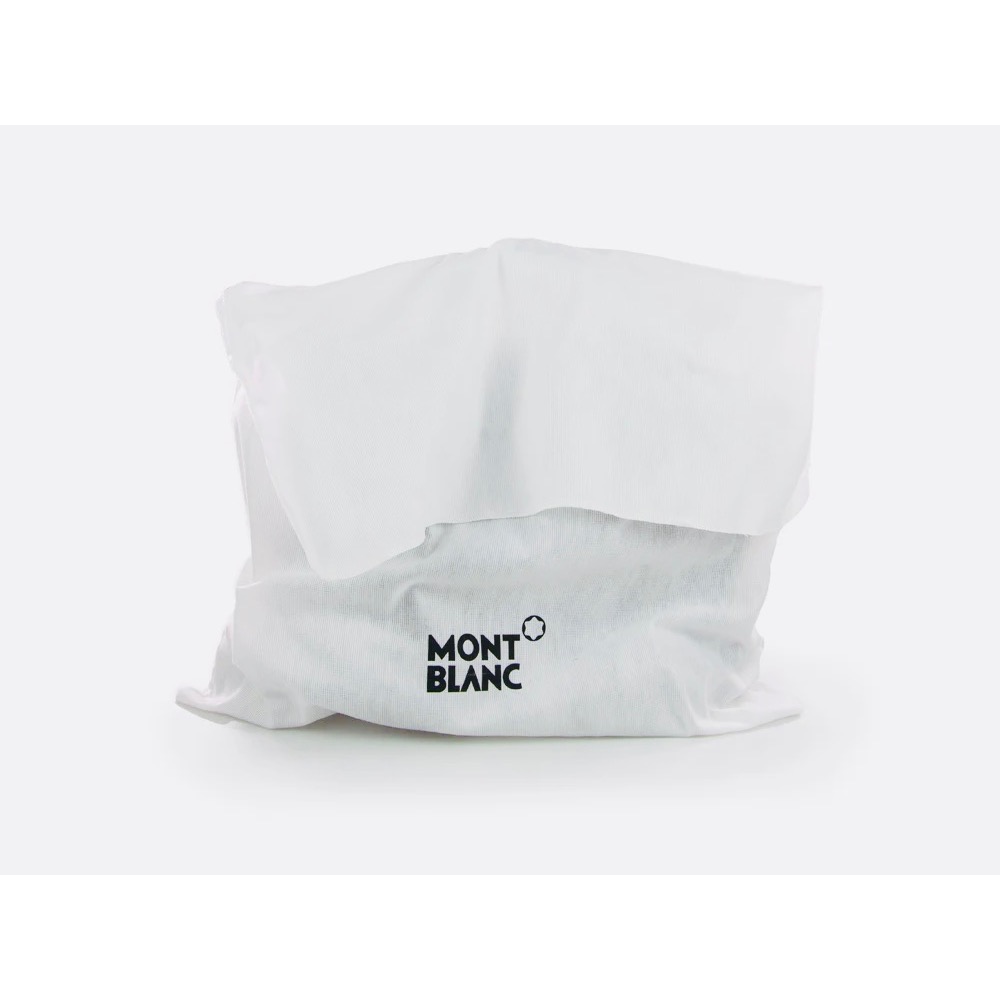 唯美絕版🌸MONTBLANC(萬寶龍)義大利製~頂級精品！唯美高階匠藝~防刮牛皮古典墨水深藍色~ 手拿包、收納包、發財包-細節圖10