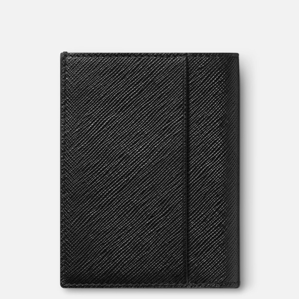 唯美絕版🌸MONTBLANC(萬寶龍)義大利製~頂級精品！唯美高階匠心~防刮牛皮墨子黑色~中短夾皮夾錢包信用卡夾、名片夾-細節圖4