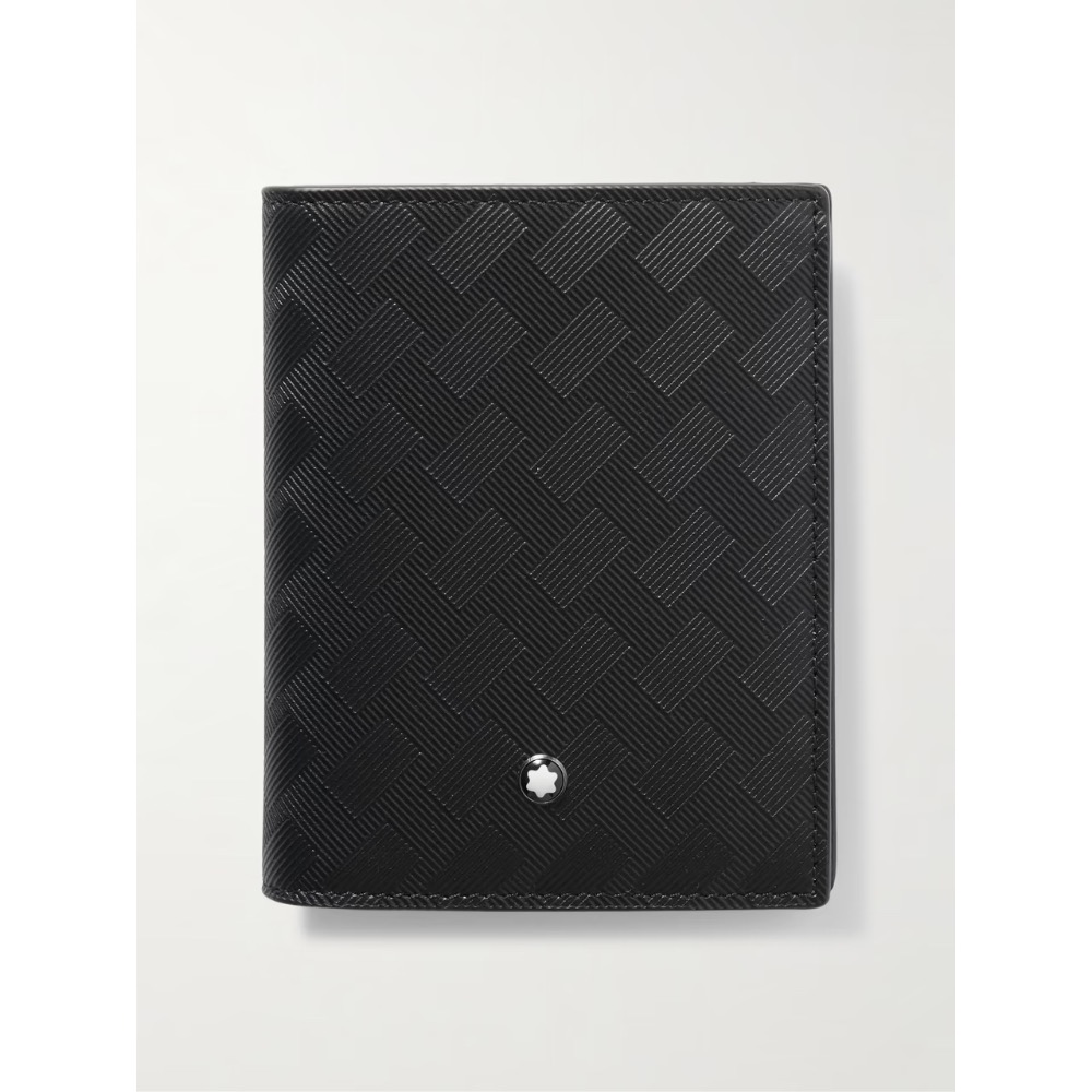 唯美絕版🌸MONTBLANC(萬寶龍)義大利製~頂級精品！墨子、黑色！超唯美大師高階風尚！小牛皮~中短夾皮夾錢包信用卡夾-細節圖2