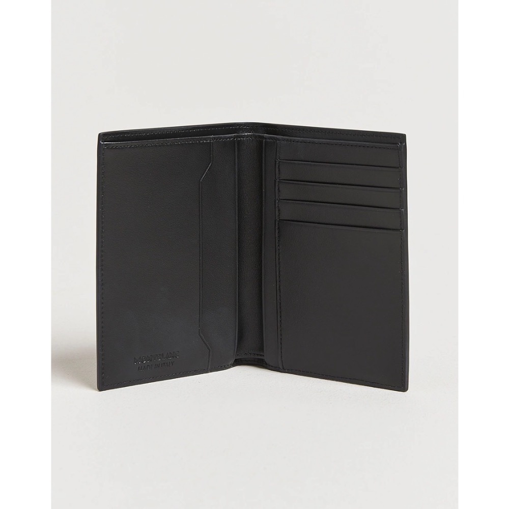 唯美絕版🌸MONTBLANC(萬寶龍)義大利製~頂級精品！墨子~黑色！超唯美大師傑作匠藝！小牛皮~中短夾皮夾錢包信用卡夾-細節圖7