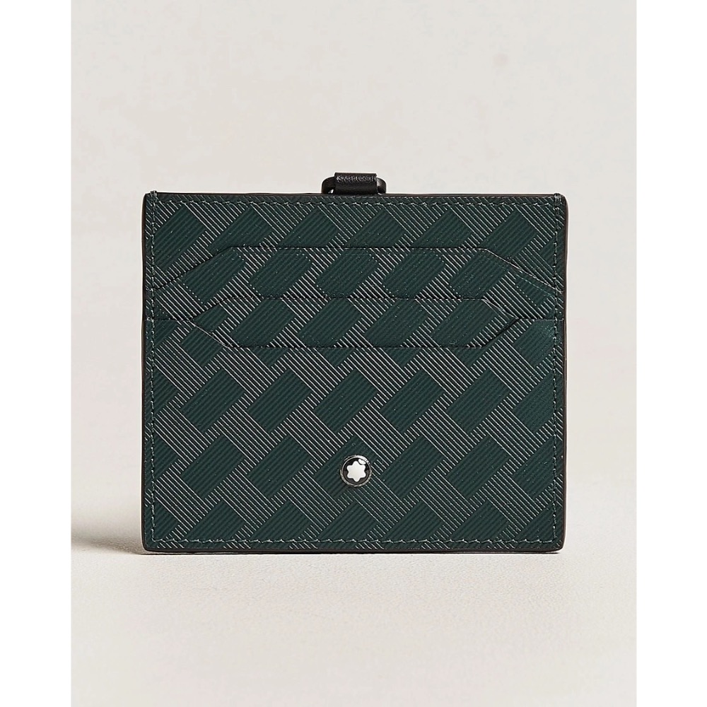 唯美絕版🌸MONTBLANC(萬寶龍)義大利製~頂級精品！英倫~綠色！超唯美風尚高階匠藝！小牛皮~中短夾皮夾錢包信用卡夾-細節圖5