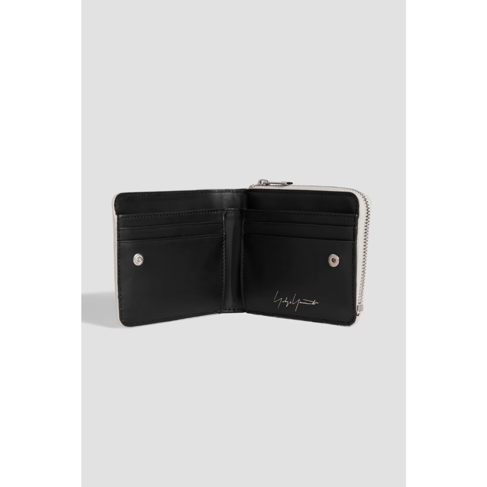 Y-3🌟 Y3！全球絕版限定🖤🤍頂級精品藝術家~全真牛皮💌奶油色杏色黑色!皮夾、短夾、卡夾、錢包、名片夾、財布包、鈔票夾-細節圖10