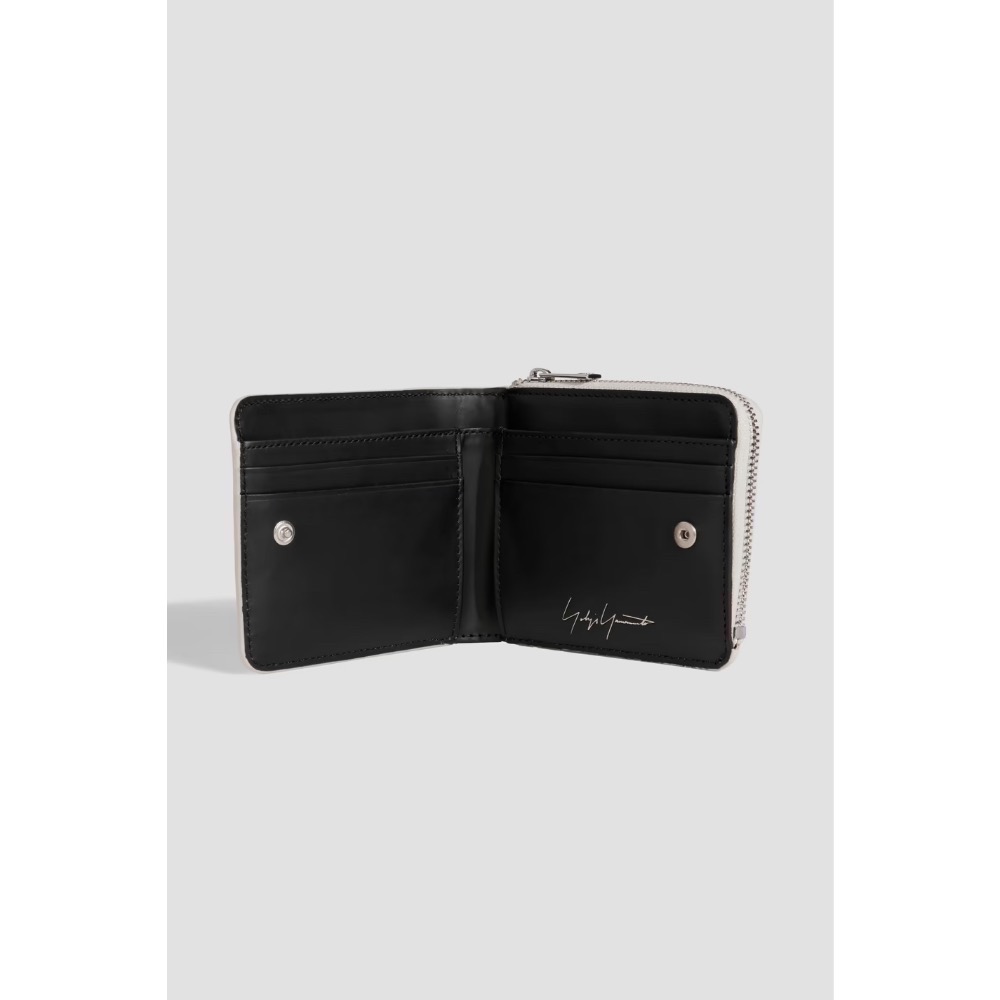 Y-3🌟 Y3！全球絕版限定🖤🤍頂級精品藝術家~全真牛皮💌奶油色杏色黑色!皮夾、短夾、卡夾、錢包、名片夾、財布包、鈔票夾-細節圖10