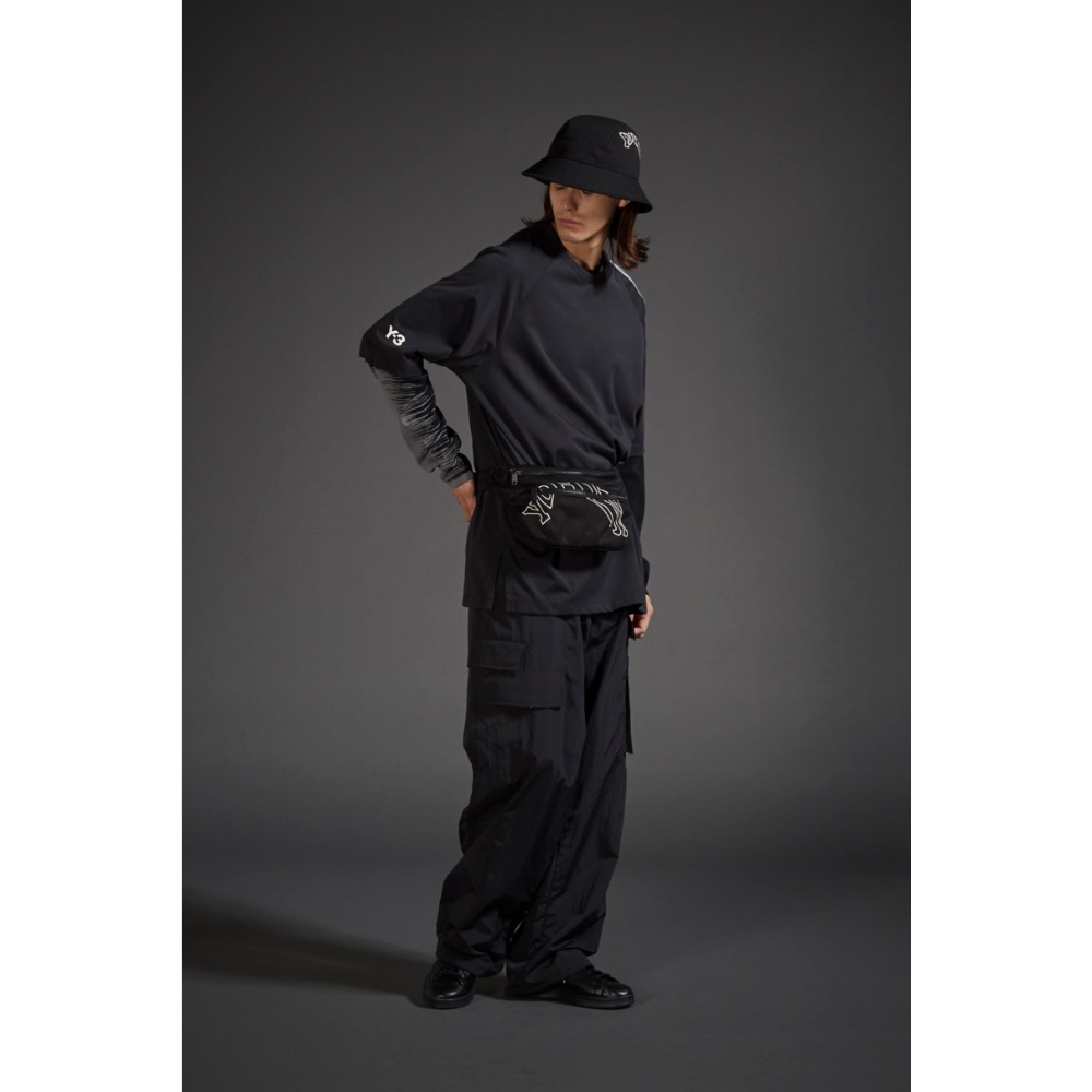 Y-3🌟Y3！藝術版♥️全球限量~高階魅黑醋栗、勃根地、酒紅色極限繡紋精品發財包、技術實力增添🌟腰包、側背包、斜背包-細節圖2