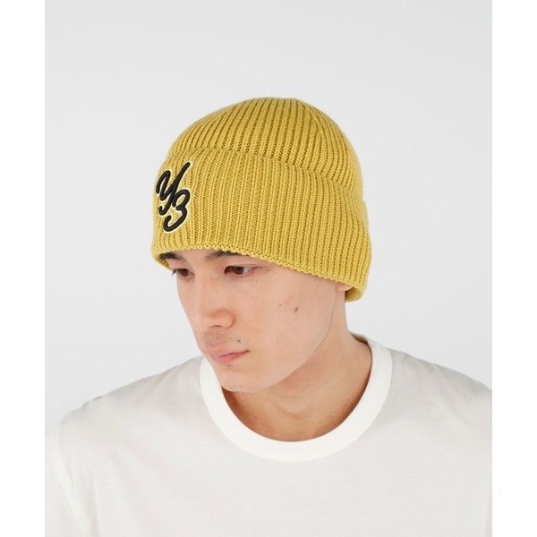 Y-3🌟Y3 💛 絕版精品~藝術師草寫標緻!柔美溫暖水果甜椒、芥末黃色~羊毛帽、毛線帽、針織帽 🧡-細節圖4