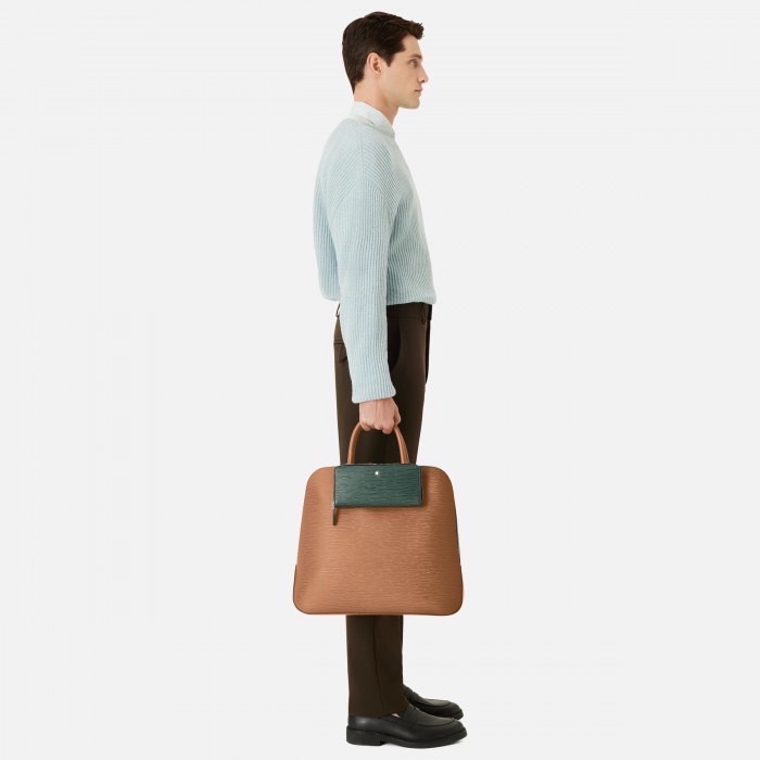 唯美絕版🌸MONTBLANC(萬寶龍)義大利製~頂級精品！唯美高階靈感匠藝~防刮牛皮翡翠綠薄荷綠色~長夾皮夾錢包信用卡夾-細節圖6