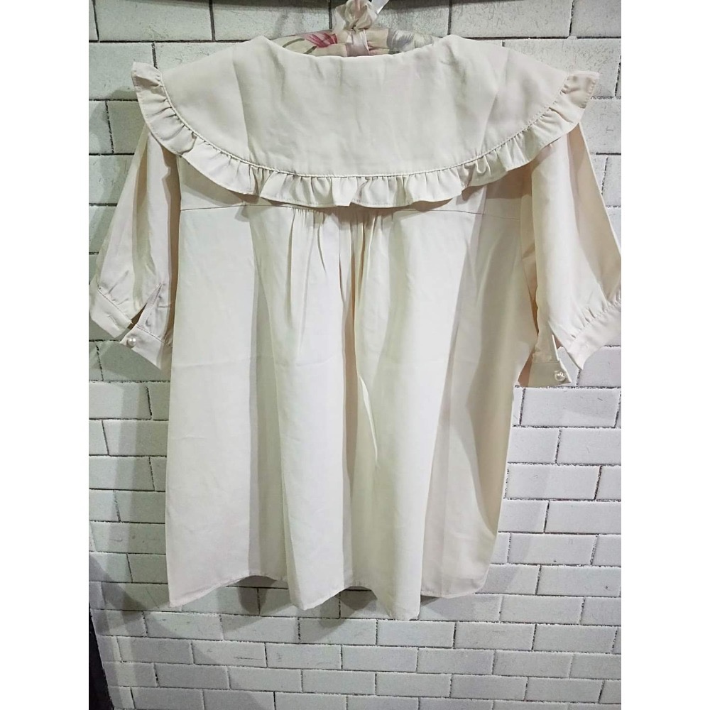 全新正韓翻領雪紡上衣(F)-細節圖4