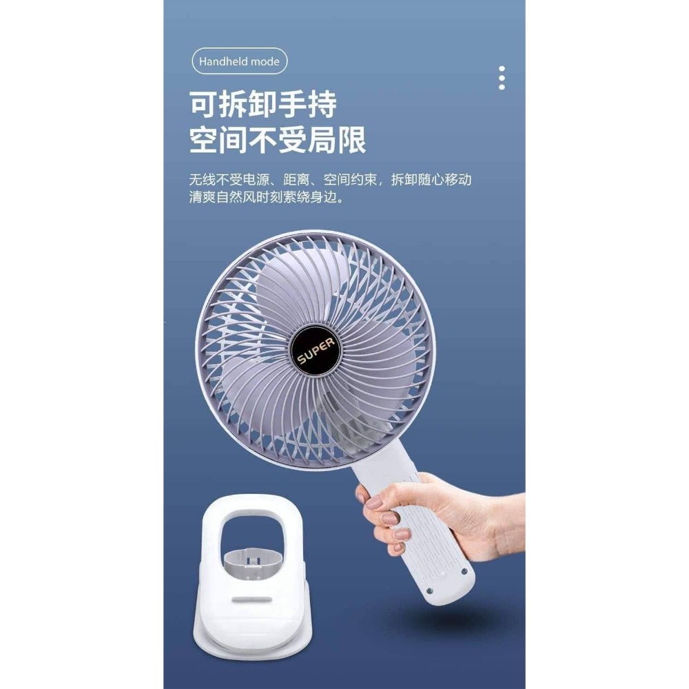 全新USB手持壁掛多功能可旋轉風扇-細節圖6