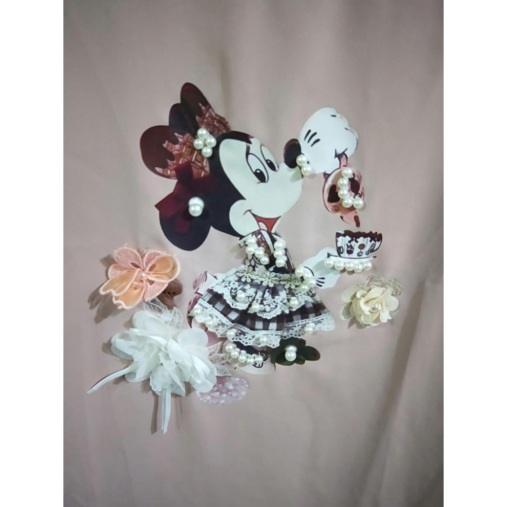 全新正韓拼接蕾絲袖雪紡上衣（F)-細節圖2