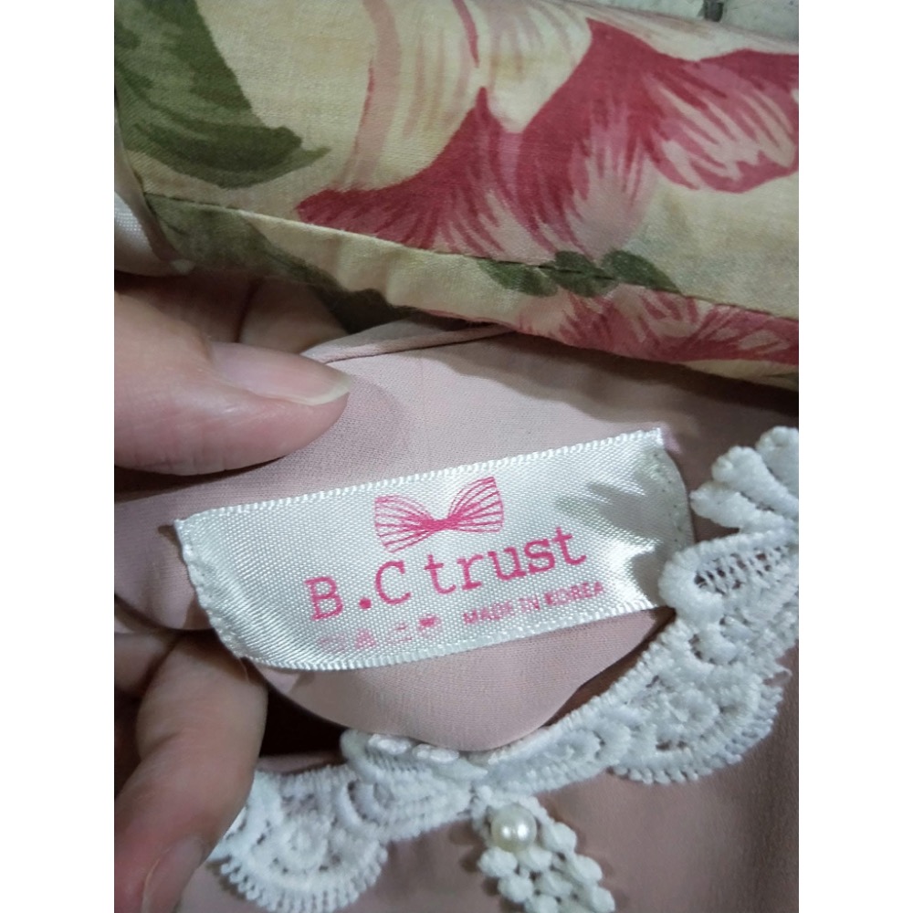 全新正韓拼接蕾絲袖雪紡上衣（F)-細節圖4