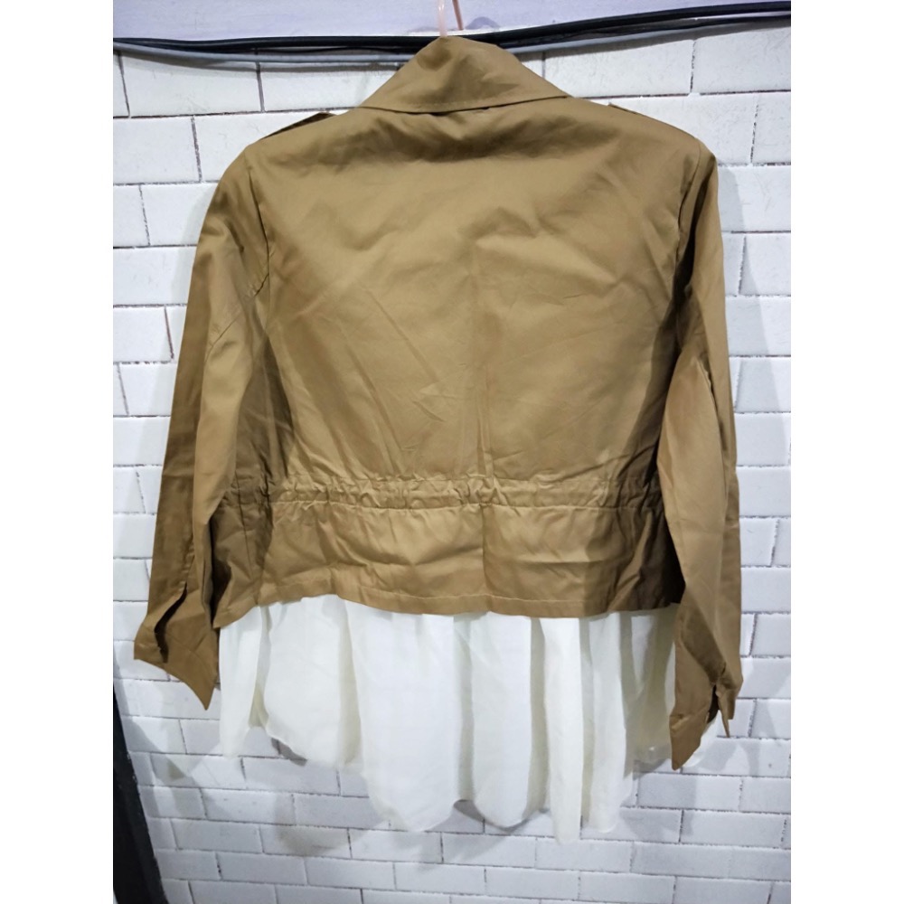 全新拼接雪紡下擺薄外套（W)-細節圖3