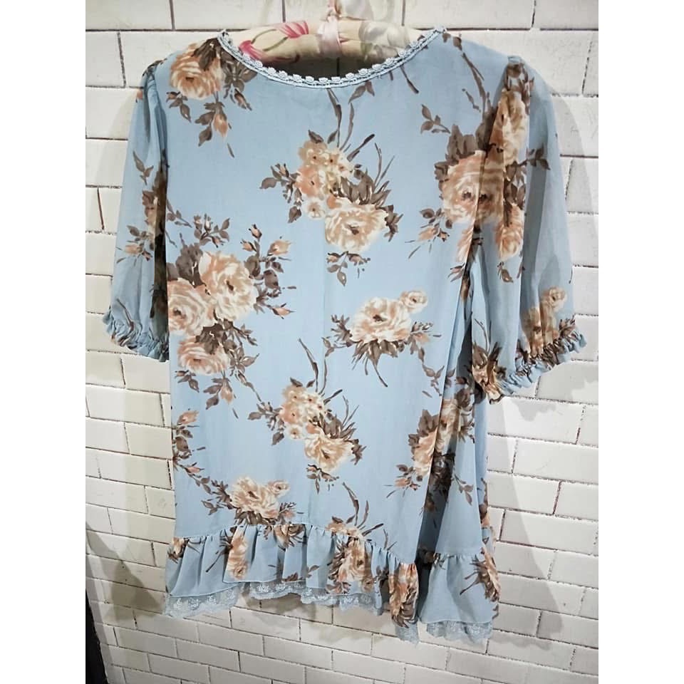 專櫃正品0918雪紡長版上衣/洋裝（C)-細節圖4