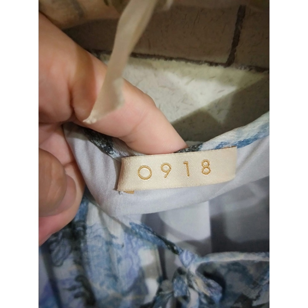 專櫃正品0918七分袖雪紡洋裝（v)-細節圖2