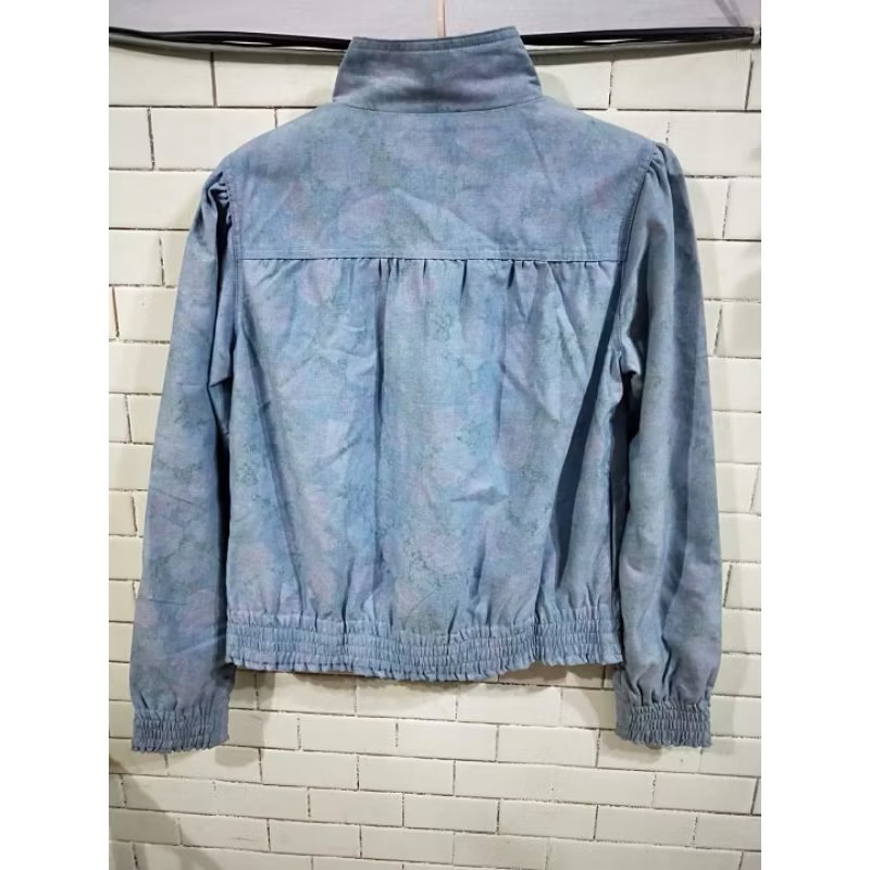 全新專櫃正品SOMETHING渲染牛仔短版外套（V)-細節圖3