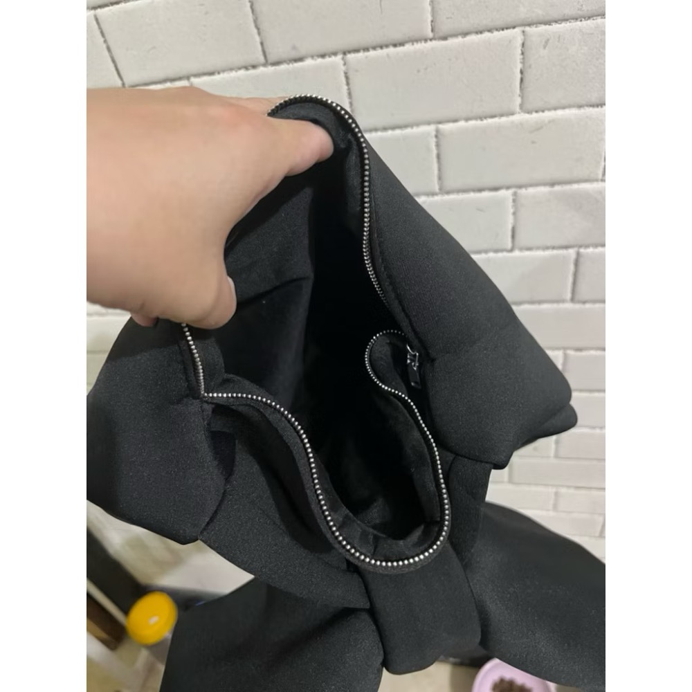 黑色蝴蝶結手提包（M)-細節圖3