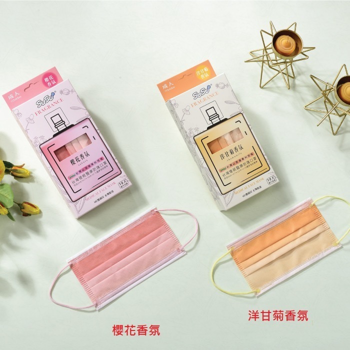 成人平面醫療香氛口罩10入 專利證號仿冒必究 Fragrance Mask-細節圖5