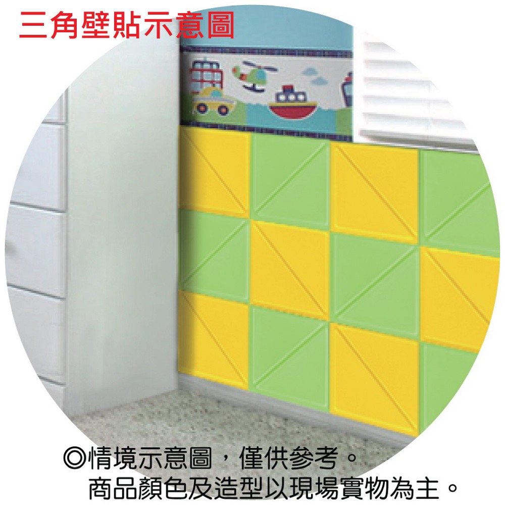 【PMU必美優】 EVA 3D防撞壁貼(附雙面膠) 台灣製造 Wall Decoration-細節圖2