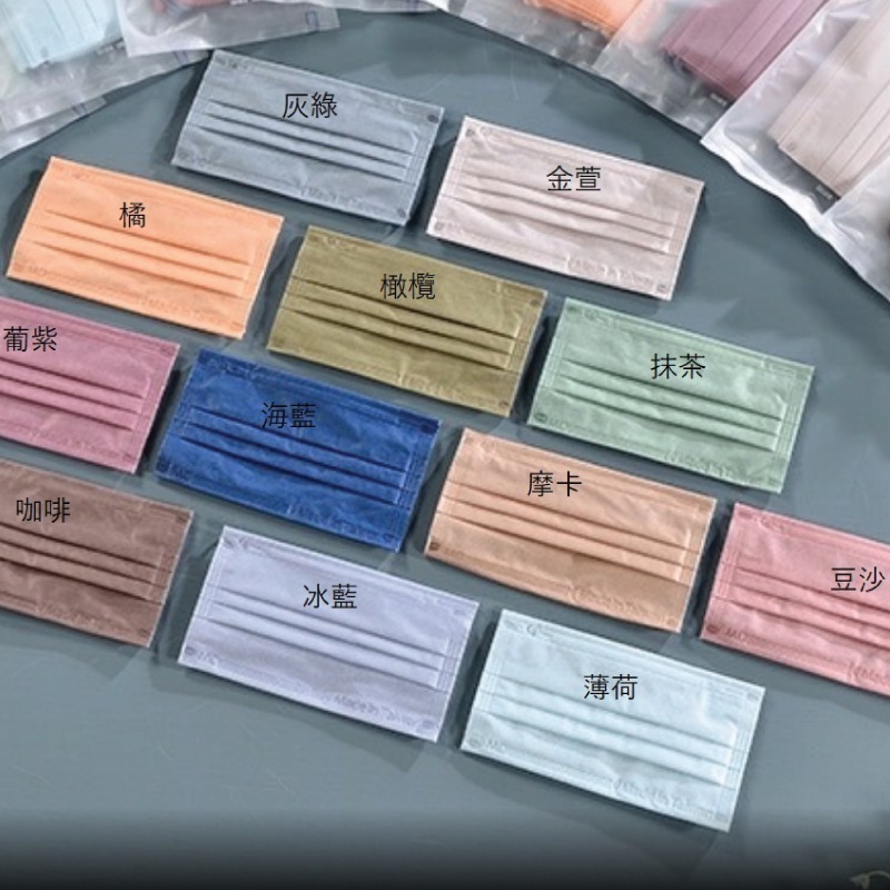 天心/盛籐成人平面醫用口罩 多色選擇 Mask-細節圖2