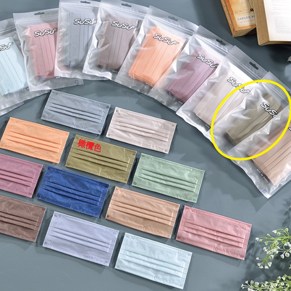 天心/盛籐成人平面醫用口罩 多色選擇 Mask-規格圖4